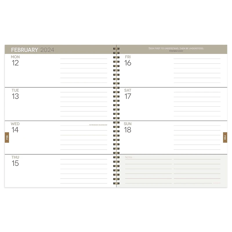 TF Publishing 2024 Black & Tan Large Planner