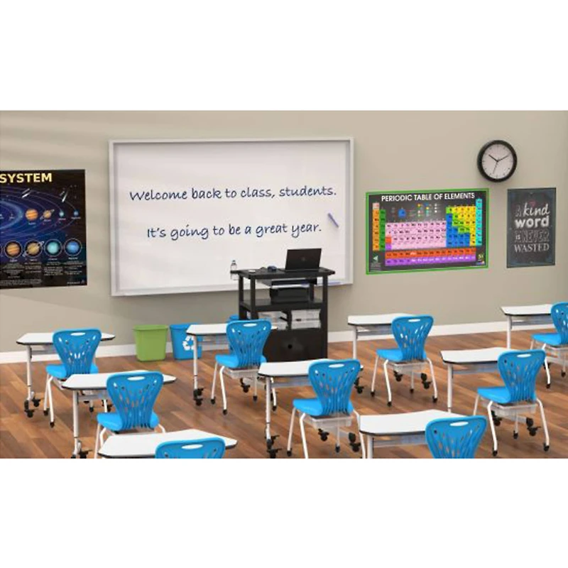 Luxor Adjustable Trapezoid Student Desk with Drawer