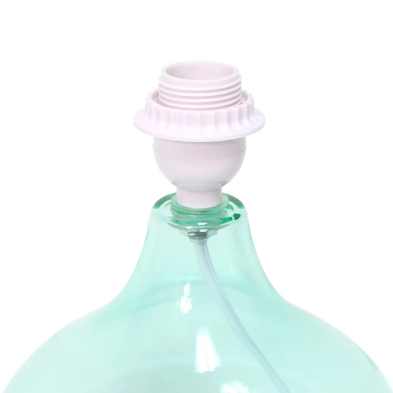 Simple Designs™ 14" Glass Raindrop Table Lamp with White Shade