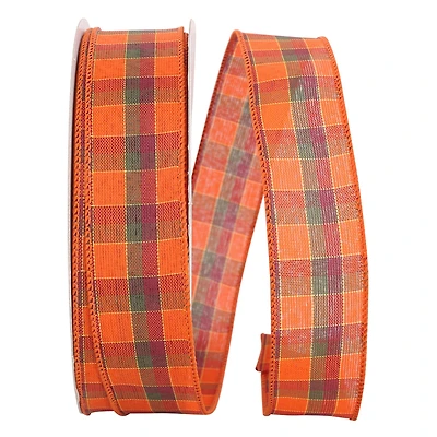 Reliant Alford Wired Seasonal Fall Plaid Ribbon