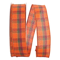 Reliant Alford Wired Seasonal Fall Plaid Ribbon