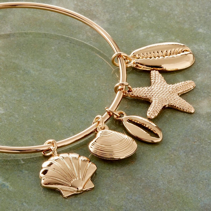 Charmalong™ Gold Shell Charms by Bead Landing™