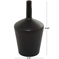 The Novogratz Black Glass Vase 12" x 12" x 22"