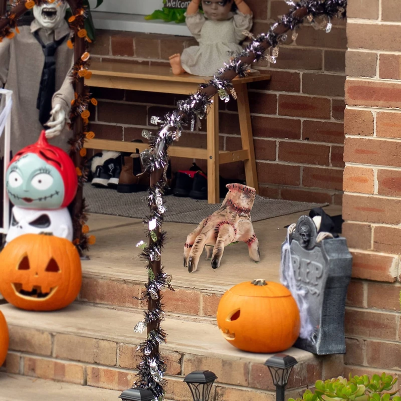 9.25" Animated Severed Hand with Sound Halloween Decoration