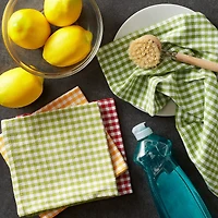 DII® Pea Patch Check Heavyweight Dishcloths, 4ct.