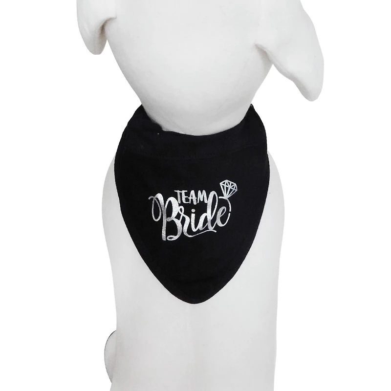 Best Furry Friends Black Team Bride Bandana Collar Slide
