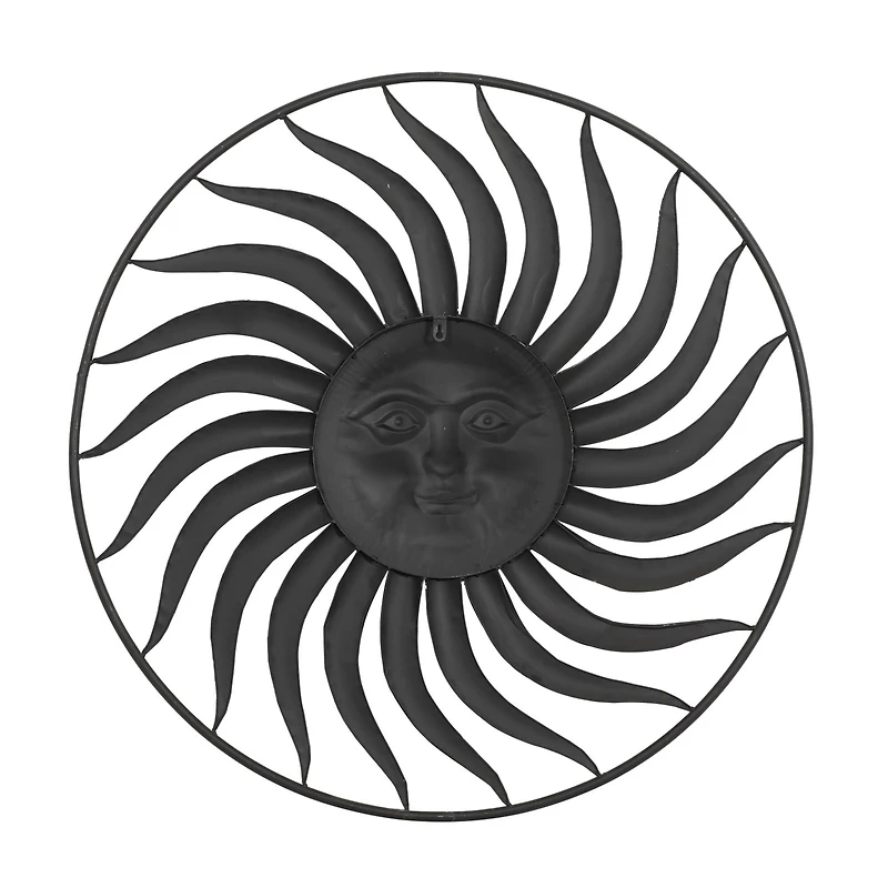 Brown Sun Metal Rustic Wall Decor
