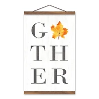 Gather Teak Hanging Canvas