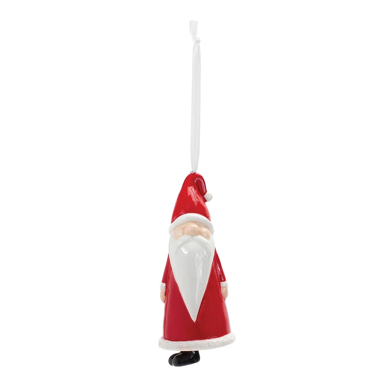 12ct. Ceramic Santa Bell Ornament