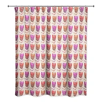 Modern Floral Pattern 71" x 74" Shower Curtain