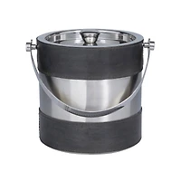 The Novogratz Grey Modern Ice Bucket, 8" x 7" x 12"