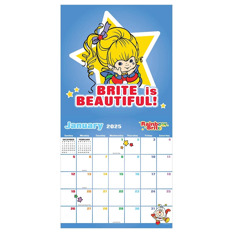 TF Publishing 2025 Rainbow Brite Wall Calendar