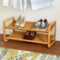 Honey Can Do 2 Tier Bamboo Shoe Rack