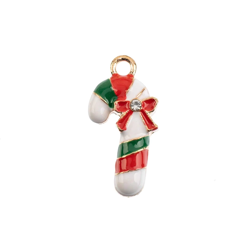 John Bead Sweet & Petite Candy Cane Holiday Charms, 8ct.
