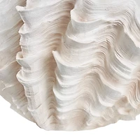 19" Cream Resin Shell Textured Sculpture