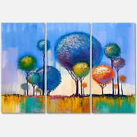 Designart - Colourful Trees Impressionist Landscape I