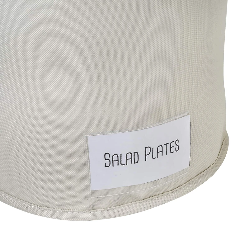 Honey Can Do Natural Round Dinnerware Storage Box Set