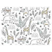 RoomMates White & Yellow Jungle Menagerie Peel & Stick Wallpaper