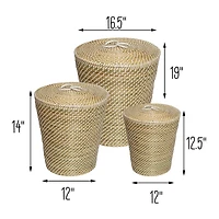 Honey Can Do Natural Nesting Seagrass Snake Charmer's Baskets, 3ct.