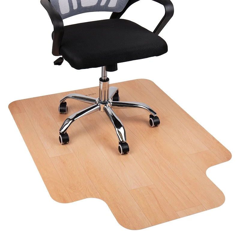 Mind Reader 9-to-5 Collection Woodtone Office Chair Mat