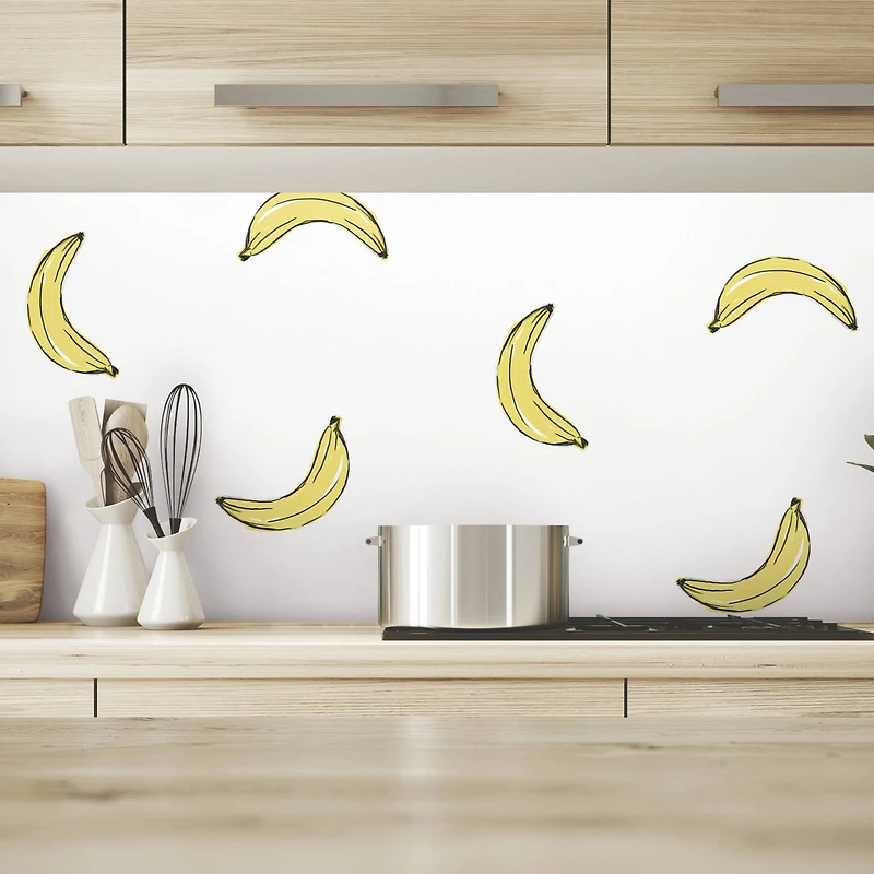 RoomMates Mr. Kate Banana Print Peel & Stick Wallpaper