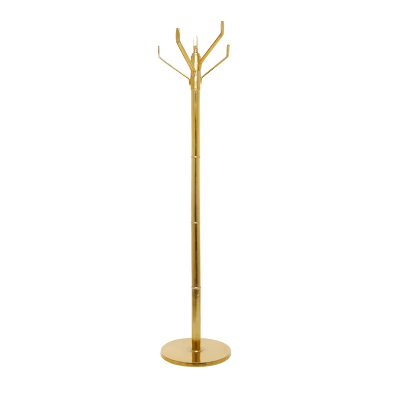 The Novogratz Gold Aluminum Contemporary Coat Rack, 69" x 15" x 15"