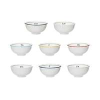 Hello Honey® 4.75" Factorial Numbers Design Stoneware Bowl Set