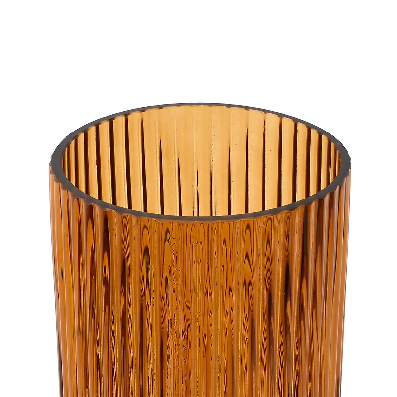 10" Tall Ribbed Glass Vase by Ashland