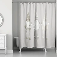 Gnome Three Neutral Shower Curtain
