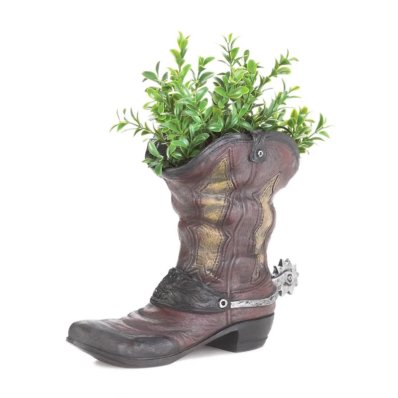 9'' Spurred Cowboy Boot Planter