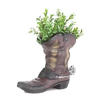 9'' Spurred Cowboy Boot Planter