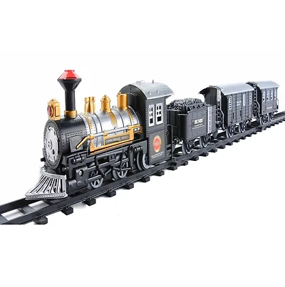Black Lighted Animated Classic Train Set