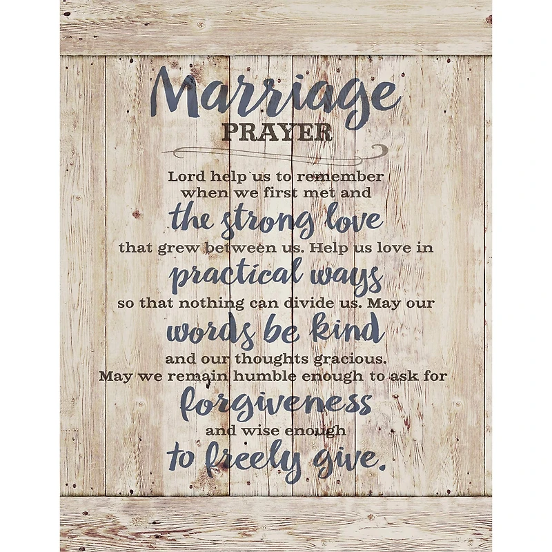 Marriage Prayer Timberland Wall Plaque