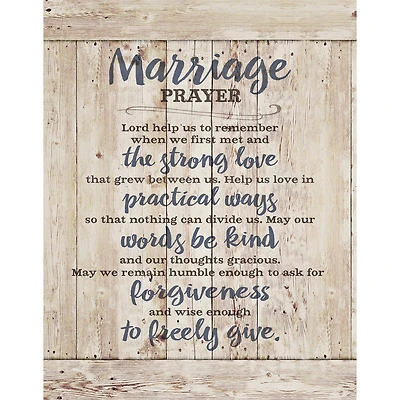 Marriage Prayer Timberland Wall Plaque