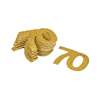 2" Gold 70 Glitter Confetti, 20ct. by Celebrate It™