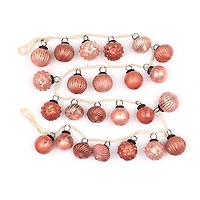Hello Honey® 6ft. Pink Embossed Mercury Glass Ornament Garland