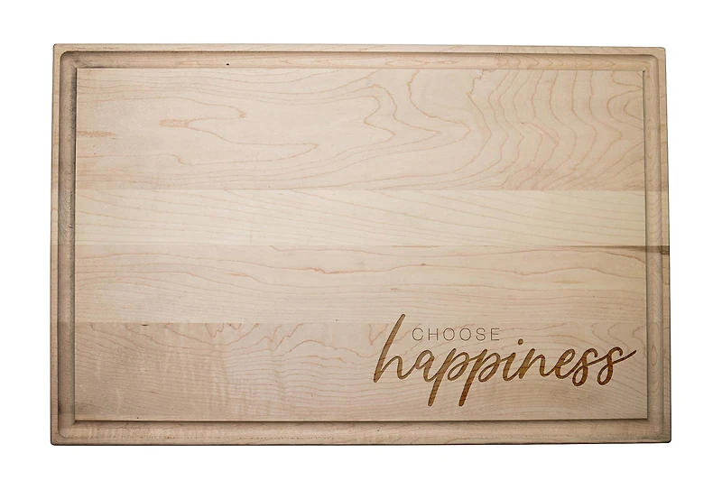 Choose Happiness 17" x 11" Maple Cutting Board