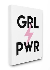 Stupell Industries LulusimonSTUDIO Girl Power Canvas Wall Art