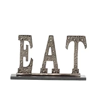 13" Silver Bar Industrial Decorative Sign