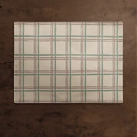 Holiday Plaid on Brown Cotton Twill Placemat