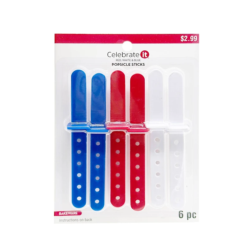 4.5" Red, White & Blue Patriotic Popsicle Stick Set by Celebrate It®