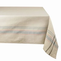 DII® 84" Gray French Stripe Tablecloth
