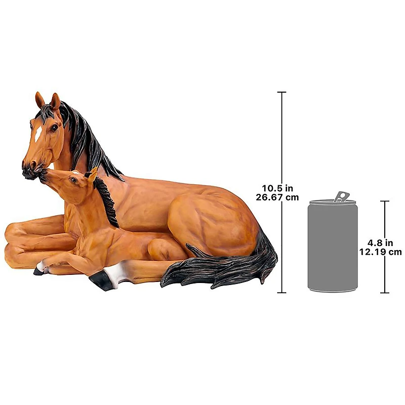 Design Toscano 17.5" Motherly Love Pony Foal & Mare Horse Statue