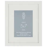 Aspect White Narrow Frame With Mat by Studio Décor