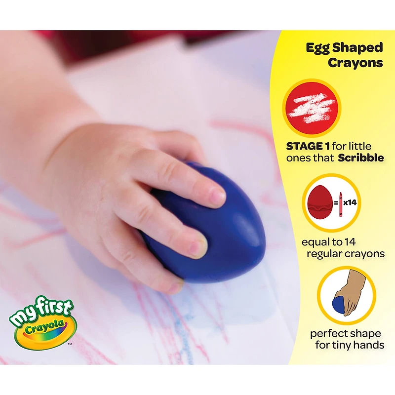 3 Packs: 3 ct. (9) My First Crayola® Washable Palm-Grasp Crayons