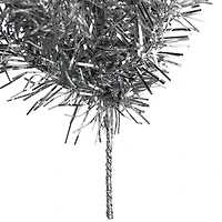 9ft. Pre-Lit Silver Tinsel Christmas Garland