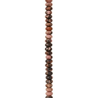 12 Pack: Rhodonite Rondelle Beads, 6mm by Bead Landing®