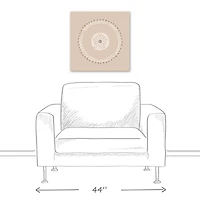 Neutral Medallion Dots 20" x 20" Canvas Wall Art