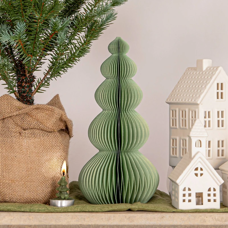 Hello Honey® 11" Mint Green Paper Folding Honeycomb Tree