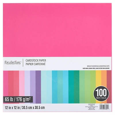 9 Pack: Essentials Cardstock Paper Pad by Recollections™, 12" x 12"